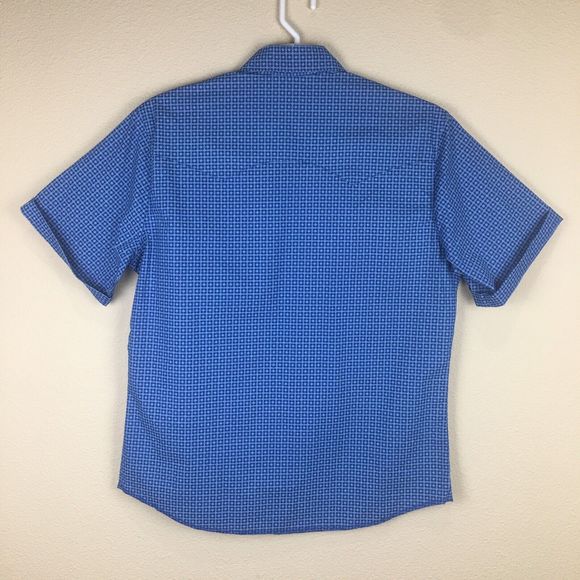 EUC Wrangler Retro Mens Diamond Floral Short Sleeve Pearl Snap Shirt size Large - Picture 9 of 12